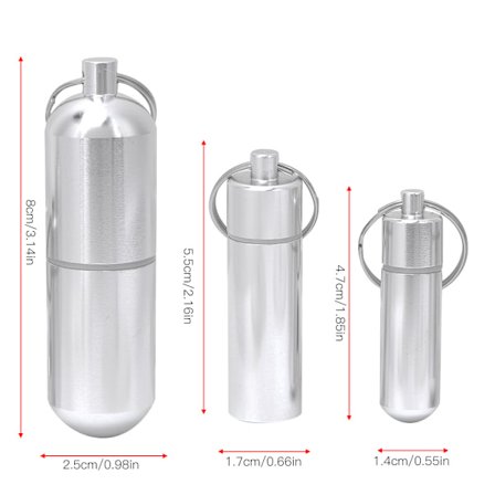 3 stk pilleboks oksidasjonsfarget aluminiumslegering bærbar forsegling medisinboks beholder