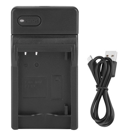 EN-EL12 Kamerabatteriladdare Micro USB-gränssnitt för Nikon Coolpix AW100 AW100s AW110 W110s AW120 AW130 P300 P310 P330 P340 Enkel laddningslucka