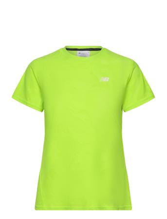 Q Speed Jacquard Short Sleeve T-shirts & Tops Short-sleeved Grønn New Balance*Betinget Tilbud