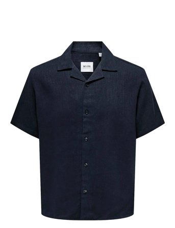 Onskari Resort Ss Shirt Visc Lin 0075 Cs Navy ONLY & SONS