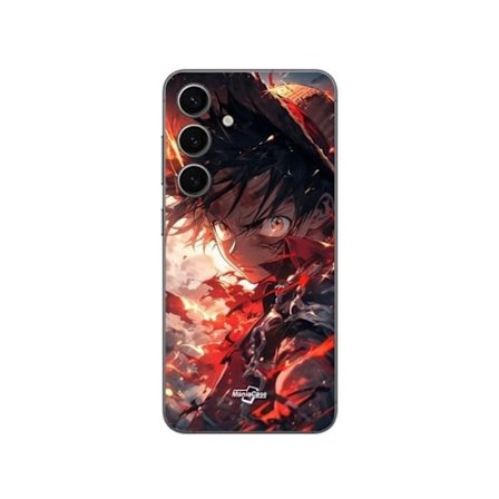 Coque Samsung Galaxy S25 One piece Luffy förbannad konst manga anime kopi Maniacase