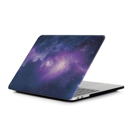 MacBook Pro 13 Touchbar beskyttelsesetui i plastik med printet møster - Stjernehimmel/Blå