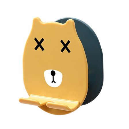 Seinään kiinnitettävä puhelinpidike, rei'itysvapaa pöytäteline iOS-tabletille, sininen keltainen