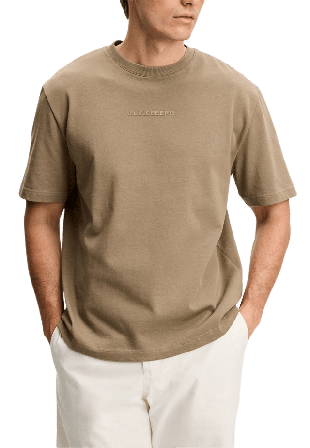 J.Lindeberg Hale Heavy Logo T-shirt Överdelar Herr Grå XXL