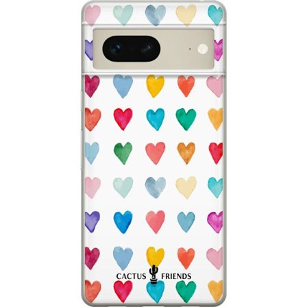 Kompatibel Mobilcover til Google Google Pixel 7 Cactus and Friends - Watercolor Love Grid