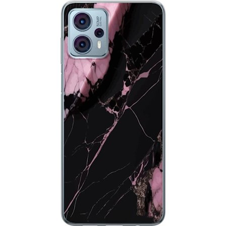 Kompatibelt Mobilskal till Motorola Moto G23 Svart rosa marmor