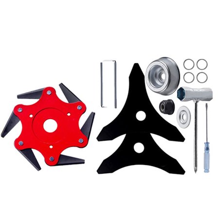 Trimmerhode i stål med 6 stålhage 3 tenner karbonstål børstekutter