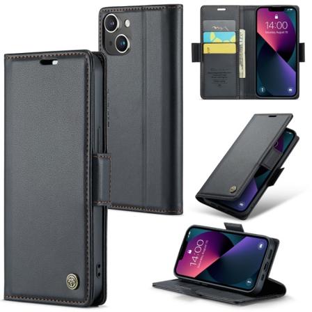 CaseMe Slim Lompakkokotelo RFID-suojalla iPhone 15 Plus Musta