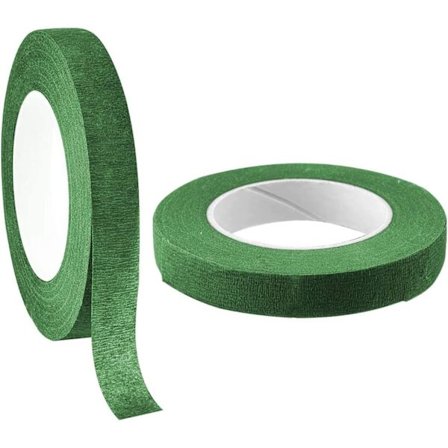 Blomstertape, 2 stykker, selvklæbende floristtape, grøn, tape, havetapet, stamtape, krepape, blomstertråd, dekoration til buket