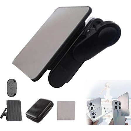 Smartphone Camera Mirror Reflection Clip Kit, Mobiltelefon Reflection Camera Clip Selfie Reflector, Mobile Phone Shooting Supplies