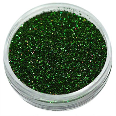 Negleglitter - Finkornet - Skogsgrønn - 8ml - Glitter