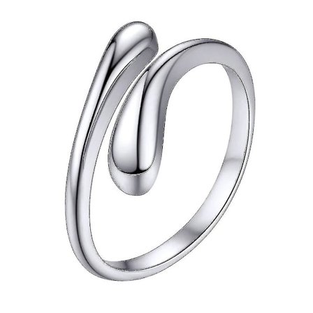 Kvinde S925 Massiv Sterling Sølv Ring, Chic Elegant Design