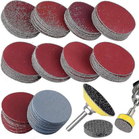 Slibning Discs Pad Kit, Pakke med 100 Sandpapir med Svampe Pads