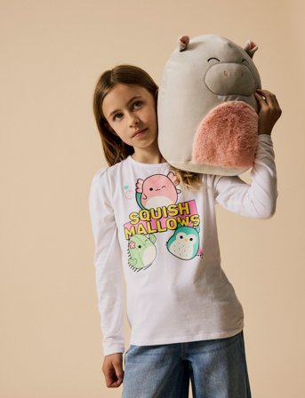 name it Nmfjulda Squishmallows Ls Top Vde - White - 110