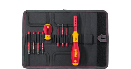 Wiha slimVario 41232 Bitsskrutrekkersett 10 stk., PH/PZ/spor, 1000 V, Håndverktøy