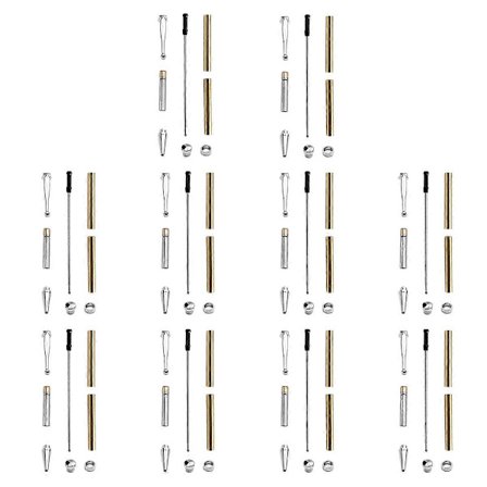 [LLC] 10 Sæt Slimline Pen Kit 7mm med Refills, Assorterede Farver, DIY Drejebænksartikler til Håndværksgaver