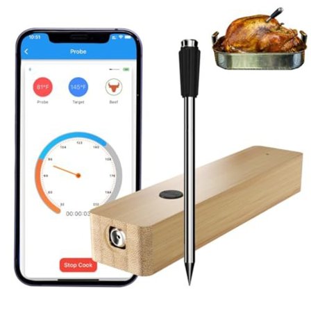 Trådlös Smart Kötttermometer för Grill, Rökare, Ugn och Rotisserie - Ennåls
