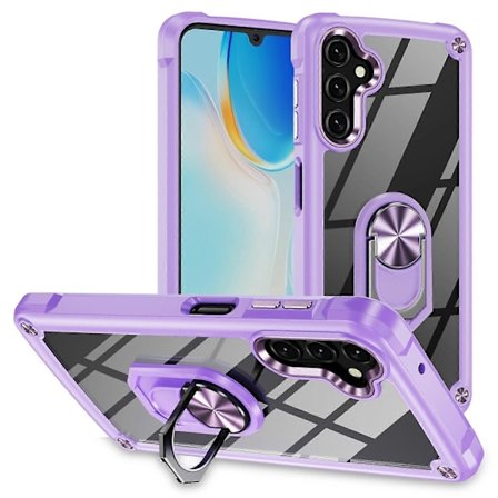 Etui til Samsung Galaxy A16 5G/A16 4G med legeringslinseramme, PC+TPU-støtteben, telefonbagcover