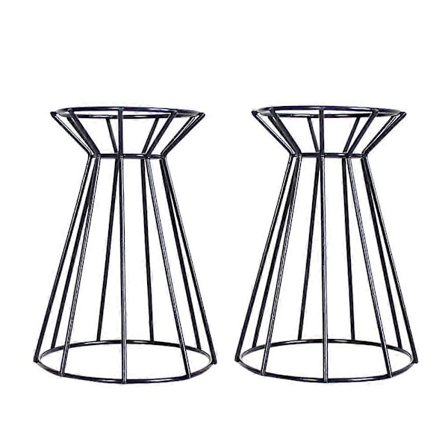 Kukkien esittelyteline, rautataidetta, kasviteline, kodin sisustus, 9,9 x 9,9 x 15 cm, 2 kpl