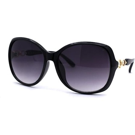 Elegante solbriller med stor firkløverramme