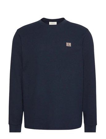 Ls Waffle Badge Crewnk Tee Navy Calvin Klein Jeans