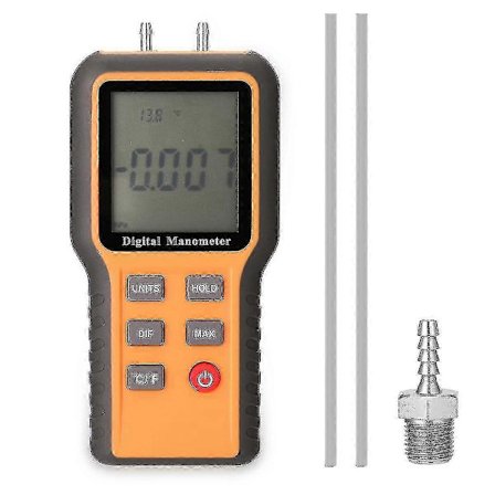 Digital Manometer Differentialtrykmåler Tester Indendørs Temperaturmålingsværktøj Trykmålingsenhed f74