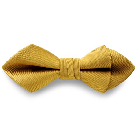 Golden Brown Pre-Tied Grosgrain Diamond Tip Bow Tie for Men - Pre-tied bow ties