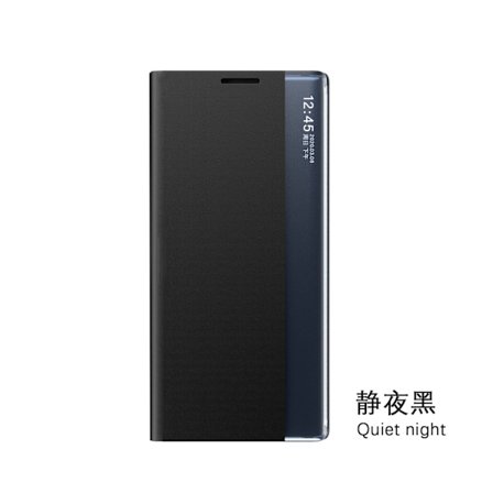 Fodral för Samsung S24 FE svart fönsterläder smart magnetisk spegel