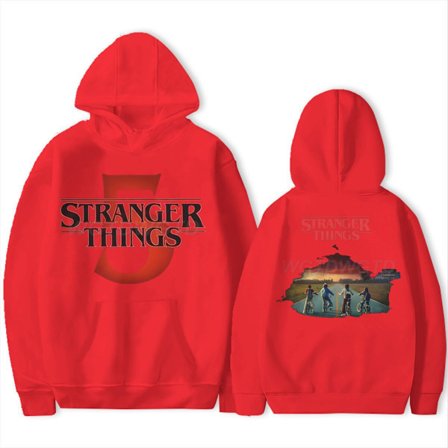 Stranger Things 5 Hættetrøje – Unisex – Varm fleeceforet sweatshirt – Efterår/Vinter Pink 3 3XL Pink 3 3XL