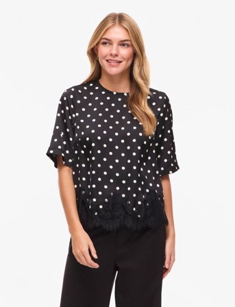 Vila Vidota 2/4 Lace Top - Black - 42