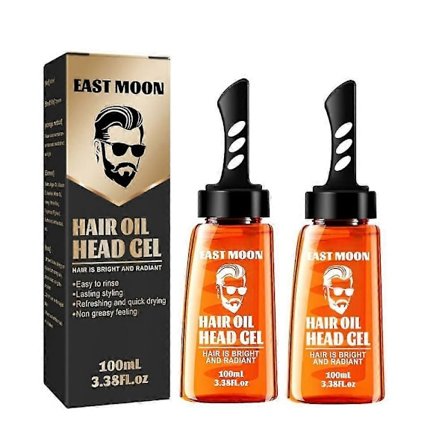 1-3x 2-i-1 Hårvoks Gelé Med Kam Varig Fluffy Hår Menn Hår Styling Gel Verktøy