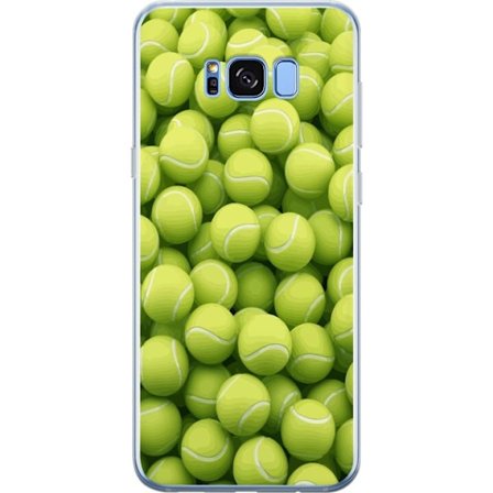 Kompatibel Mobilcover til Samsung Samsung Galaxy S8+ Mønster af grønne tennisbolde i høj detalje, sporty motiv med gentagende tekstur og stærke fa
