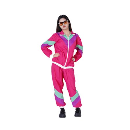 80-tals 90-tals Träningsdräkt för Män Kvinnor Retro Hip Hop Outfit Träningsset Vindjacka Set för Par Kostym