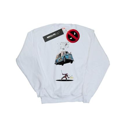 Marvel Dam/Kvinnor Deadpool Glass Sweatshirt S Vit White S