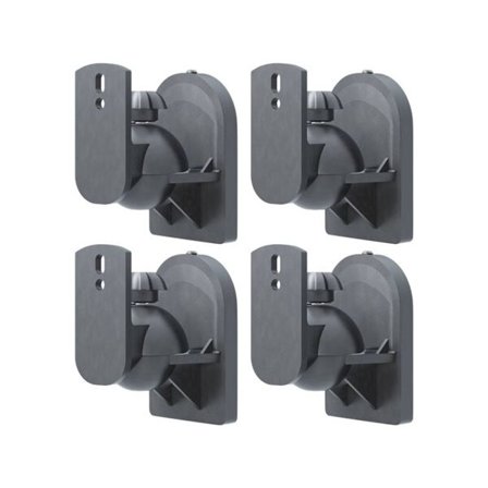 Veggmonterte høyttalerfester 4-pk – Svart