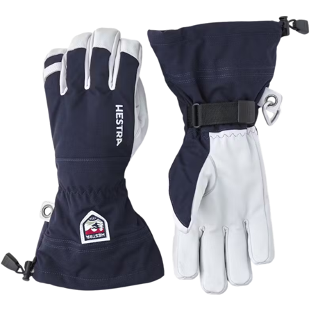 Hestra Army Leather Heli Ski 5 Finger Navy