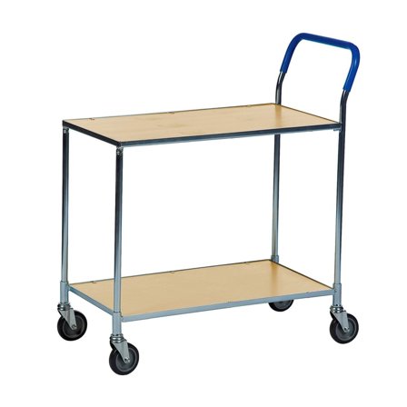 Bordsvagn, elförzinkad björkskiva, utan broms