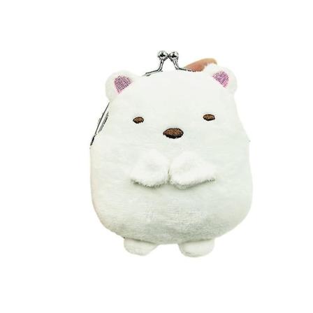 Sumikkogurashi tegneserie plysj leketøy klips mynt kortholder søt dukke lommebok bursdagsgave-isbjørn