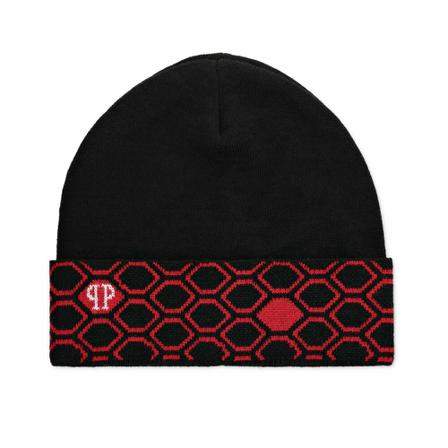 Philipp Plein Beanies , Zwart , Heren , Maat: ONE Size Hoeden