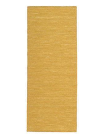 Teppichläufer 80X200 Einfarbig Handloom Flat - Gelb