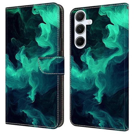 Samsung Galaxy A16 5G/4G -kotelo, lompakkomallinen, kuvioitu PU-nahkainen suojakotelo