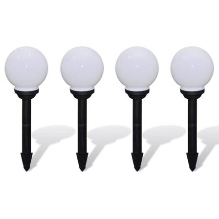 Vidaxl Utomhuslampor 4 St Led 15 Cm Med Markspett Vit