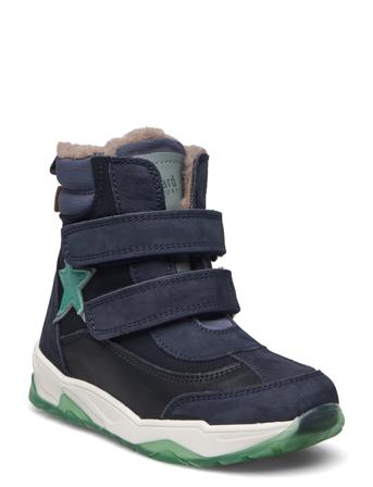 Bisgaard Dorel Vinterstøvletter Med Borrelås Blå Bisgaard