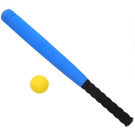 Baseball Sæt til Udendørs Leg for Småbørn - Legetøjs Baseball Bat til Børn - Bløde Baseballs Blue 53x4.5cm