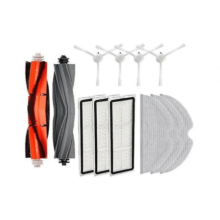 [CA] Rullebørste, sidebørste, HEPA-filter, moppeklut, reservedeler for Bot D10s / D10s Pro robotstøvsuger som vist
