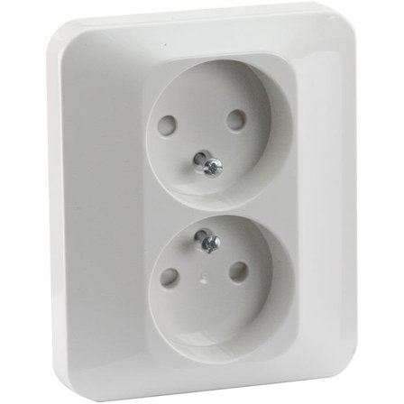 Schneider Electric Trend Vägguttag infällt, ojordat, 2-vägs, Strömbrytare & vägguttag