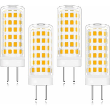4-pakning GY6.35 Sokkel LED-pærer 9W AC/DC 220V Varmhvit 3000K Tilsvarende 9W Halogenpære [Energiklasse A+]