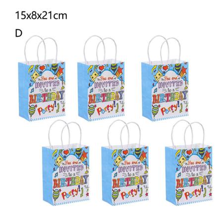 6 Kpl Hyvää Syntymäpäivää Voimapaperi 15x8x21cmd D