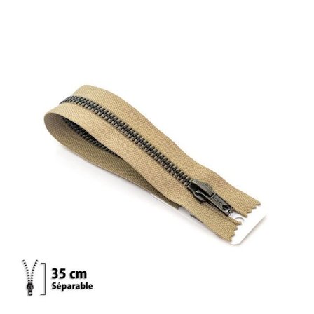 Dragkedja Z19 - mässing Separabel 6mm - 35 cm - 7119945035