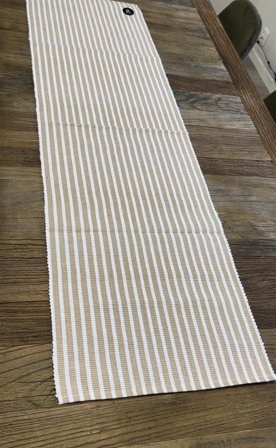 BC Løper Stripet Beige Hvit 40x140